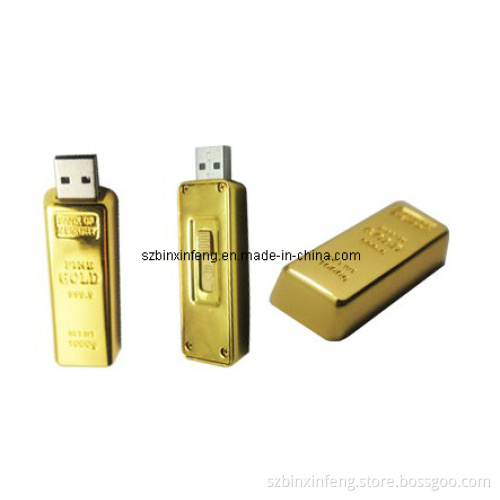 Gold Bar Metal USB Flash Memory Stick (BXF--M004)